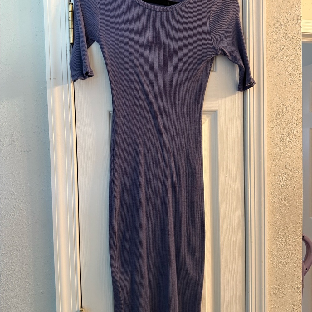LuLaRoe Purple Ribbed Julia Dress